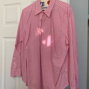Ralph Lauren pink striped button down 18w